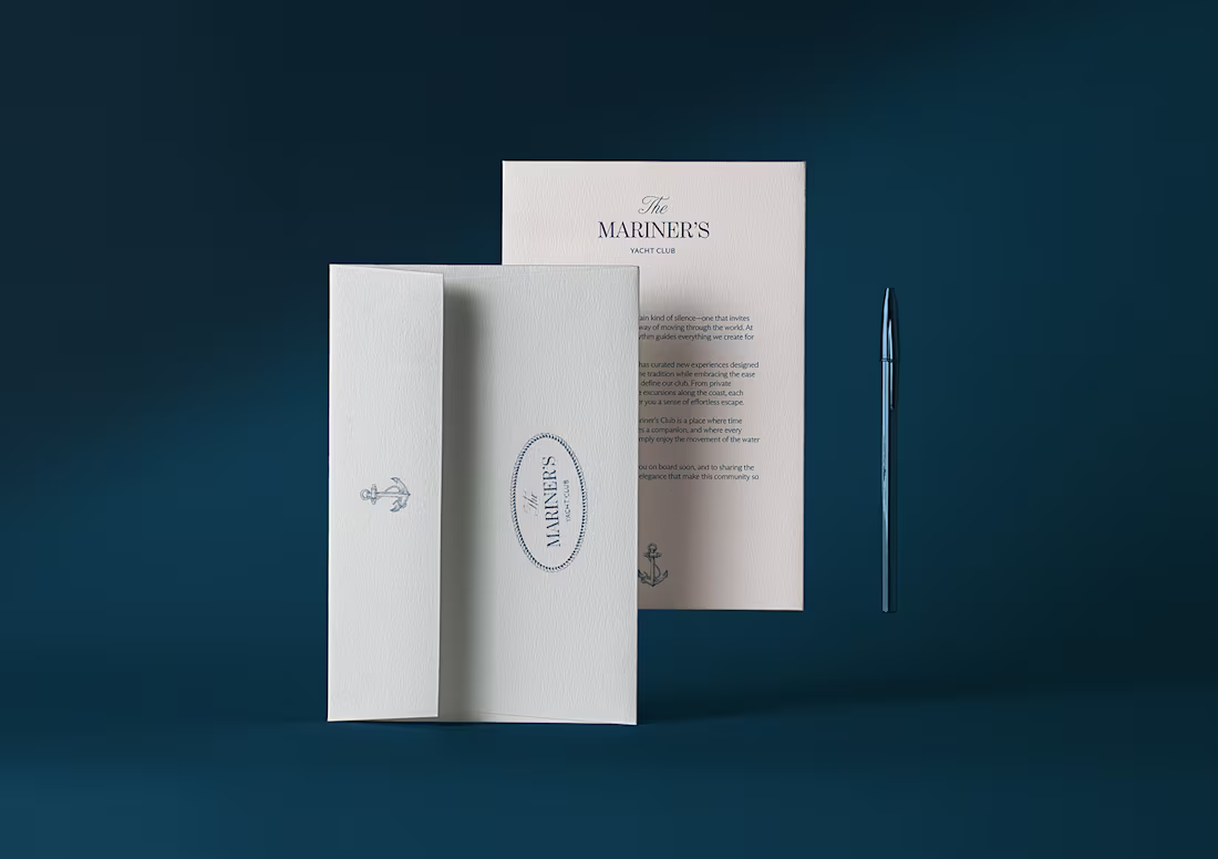 Cover image for The Mariner’s Club – Luxury Brand Identity