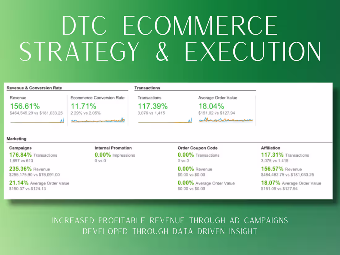 Cover image for DTC Strategy Execution for Revenue Increases