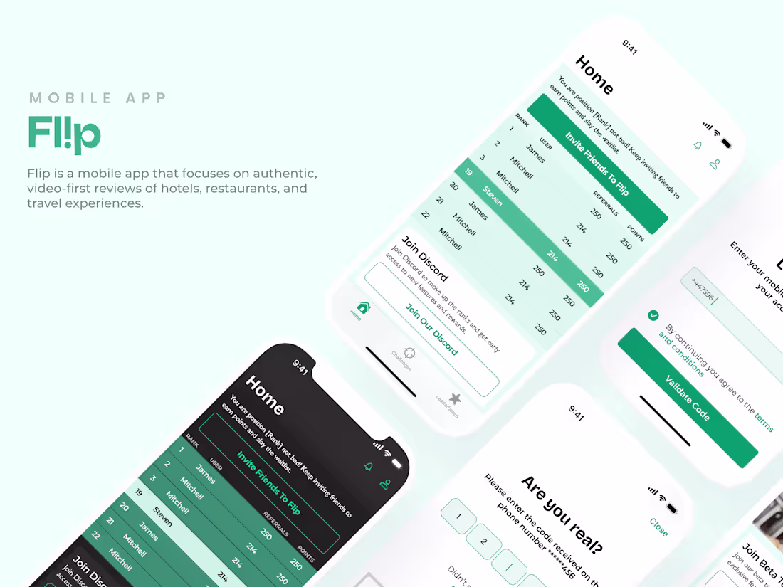 Cover image for Flip | User Journey and Design Direction for Mobile App