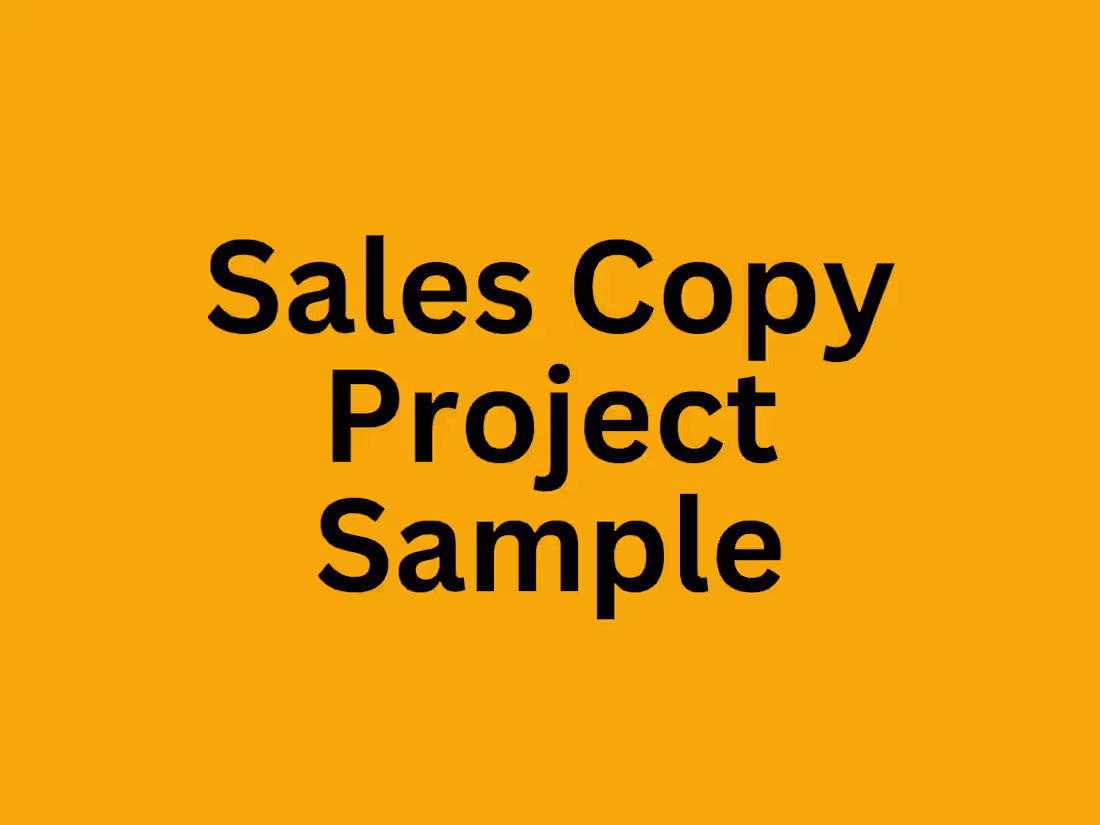 Cover image for sales page copy