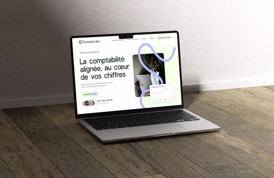 Cover image for Comptaline - Brand identity & Website