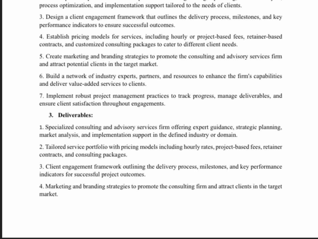 Cover image for Consulting and Advisory Services in a particular industry 