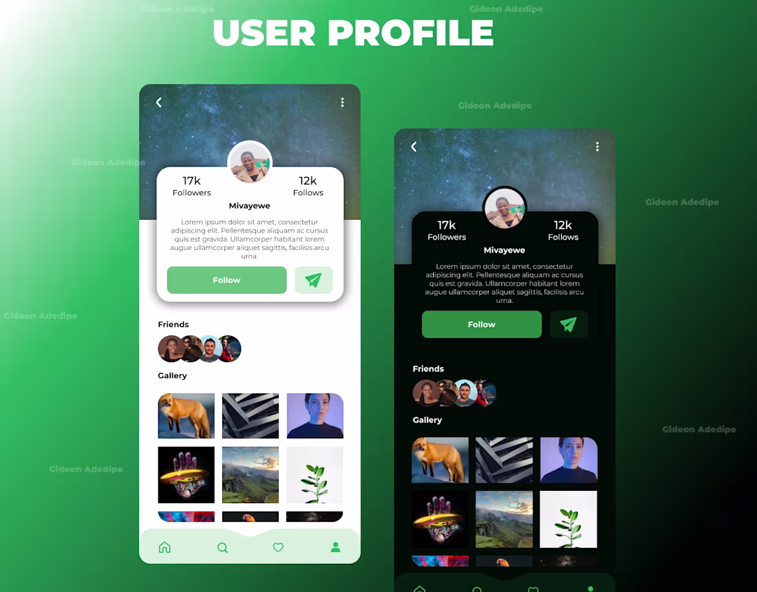 Cover image for User Profile UI design with Figma