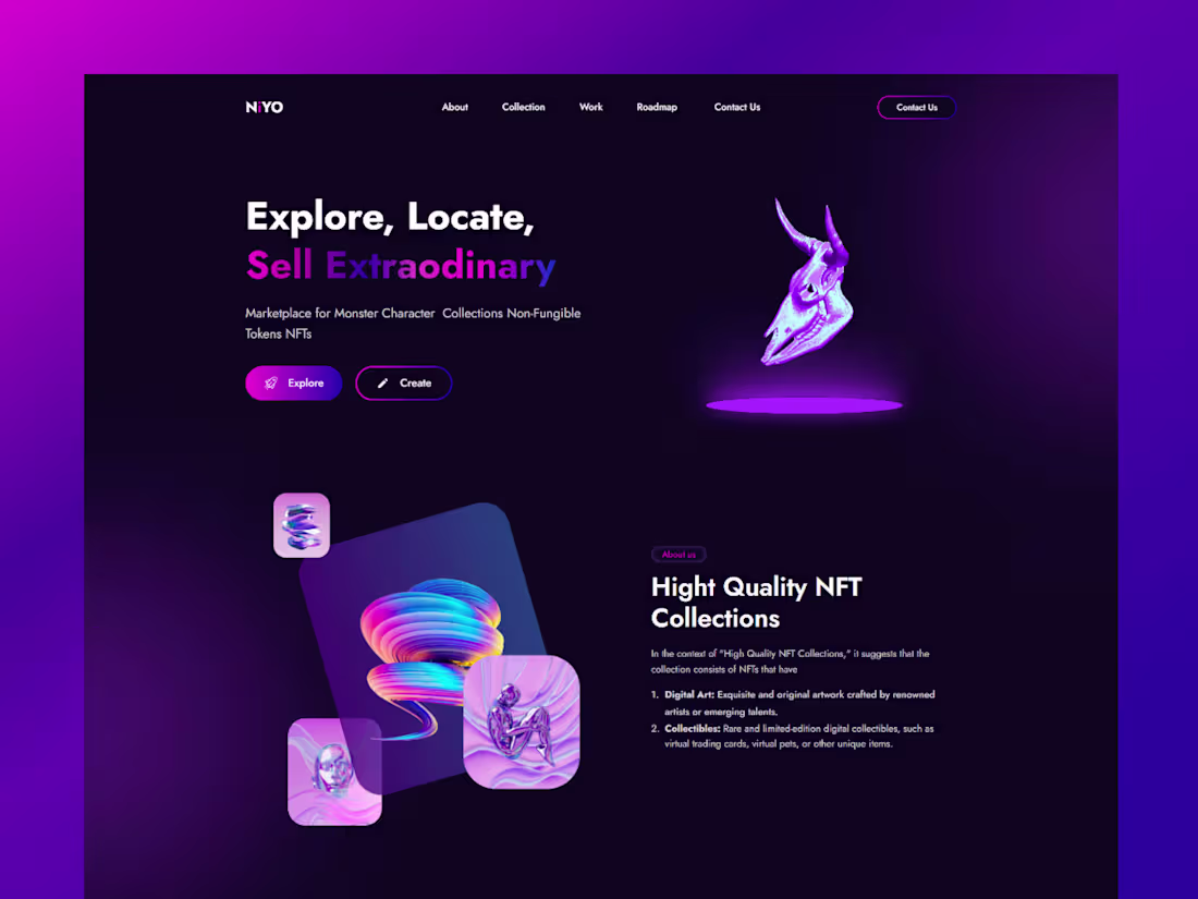 Cover image for Niyo - NFT Landing Page Website for Framer
