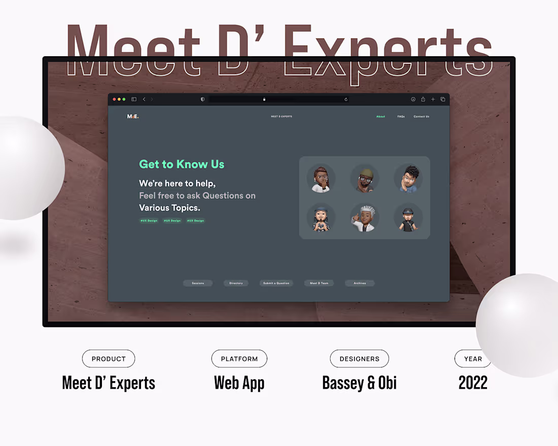 Cover image for Meet D' Experts