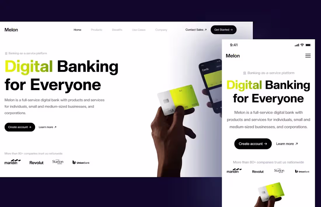 Cover image for Melon Bank Landing Page