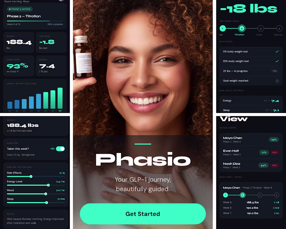 Cover image for Phasio - Guided companion app for GLP-1 journey