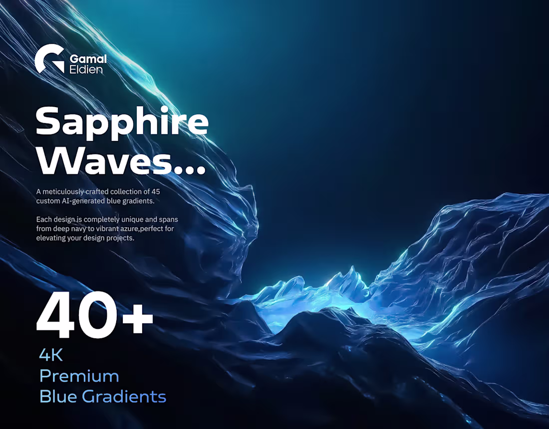 Cover image for Sapphire Waves, Blue Gradients for Designers
