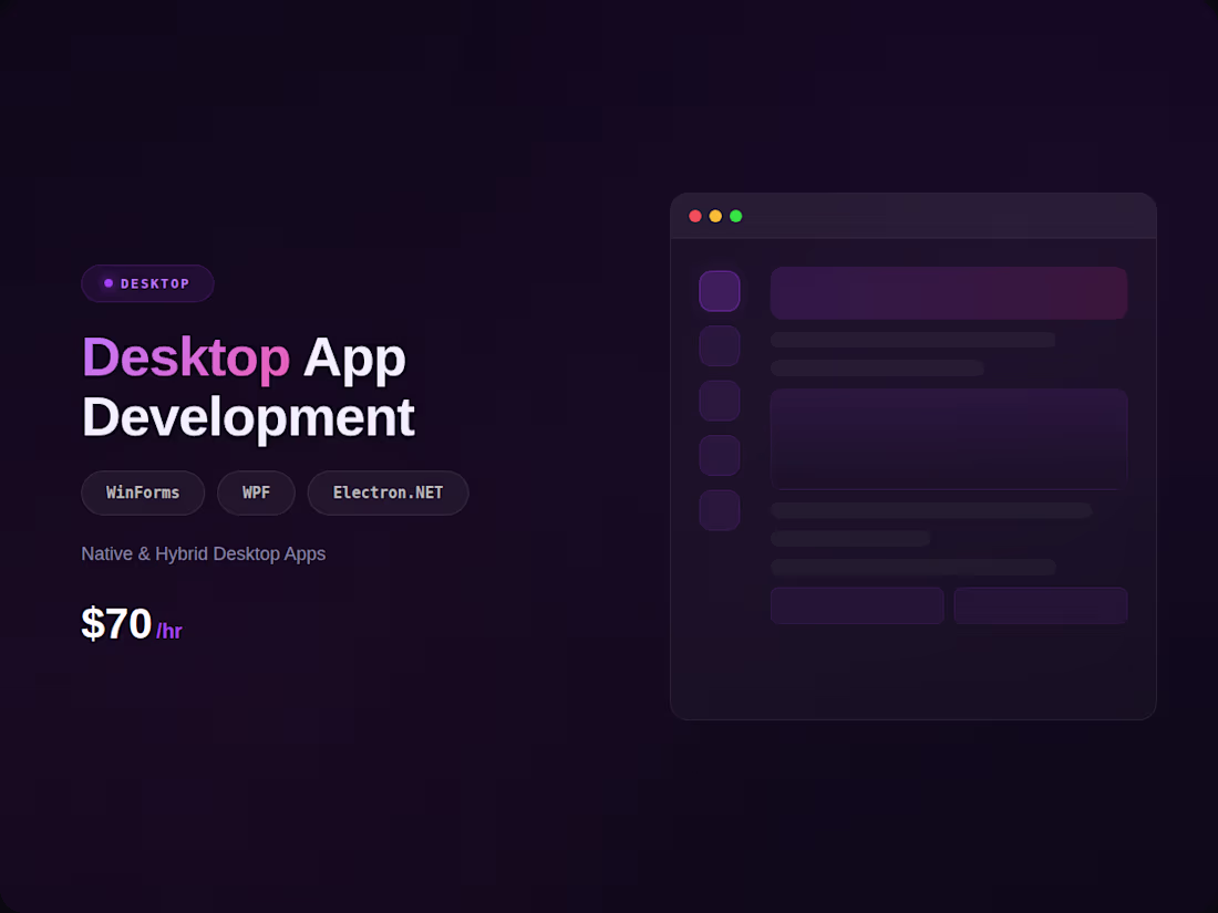 Cover image for Desktop App Development