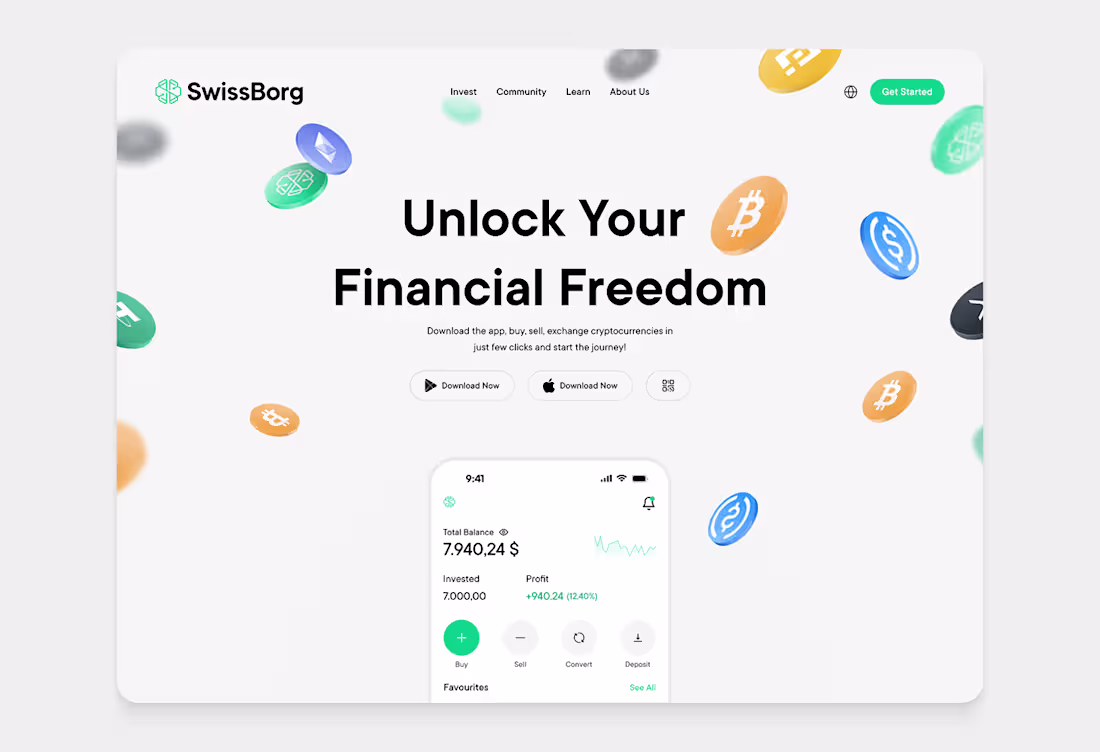 Cover image for SwissBorg Website Redesign :: Behance