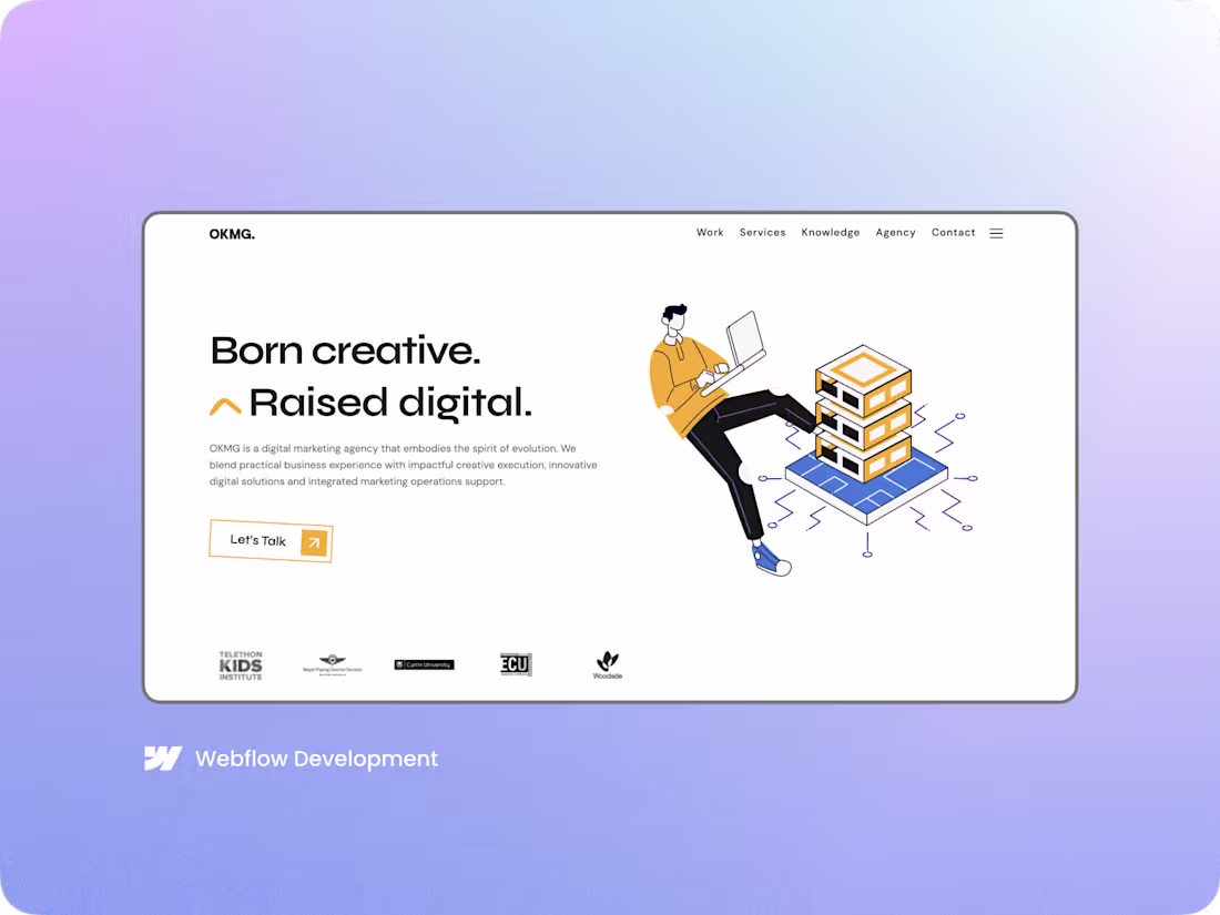 Cover image for Migration of OKMG website to Webflow