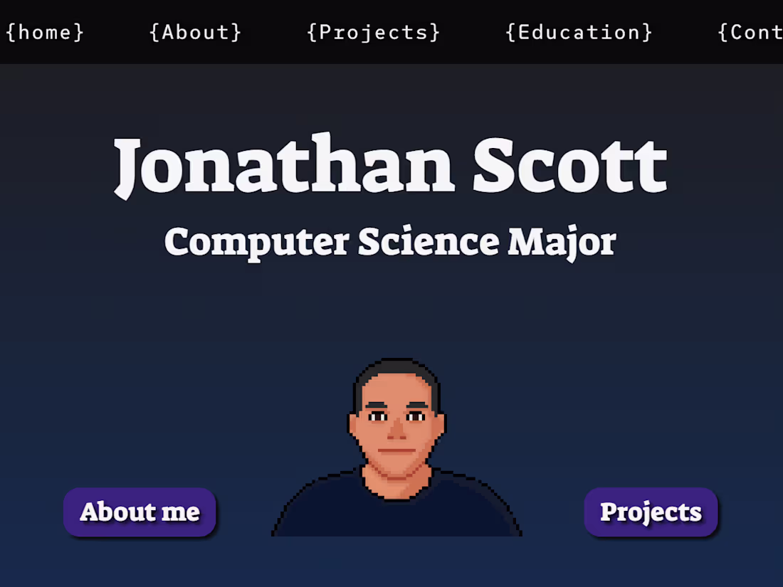 Cover image for Portfolio Website Built with semantic HTML and CSS animation...