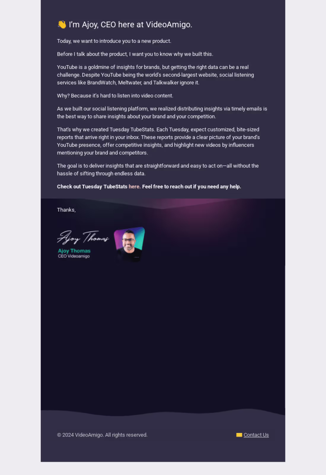 Cover image for Product Announcement Email