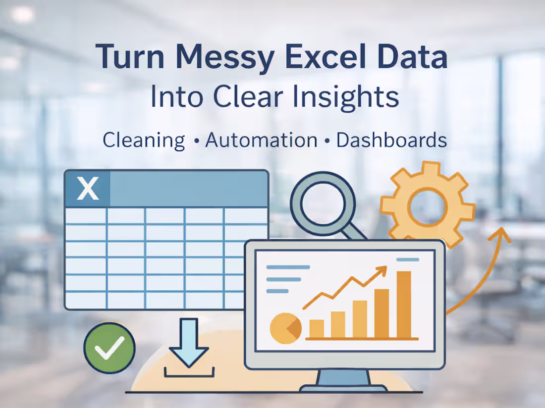 Cover image for Excel Systems, Automation & KPI Dashboards