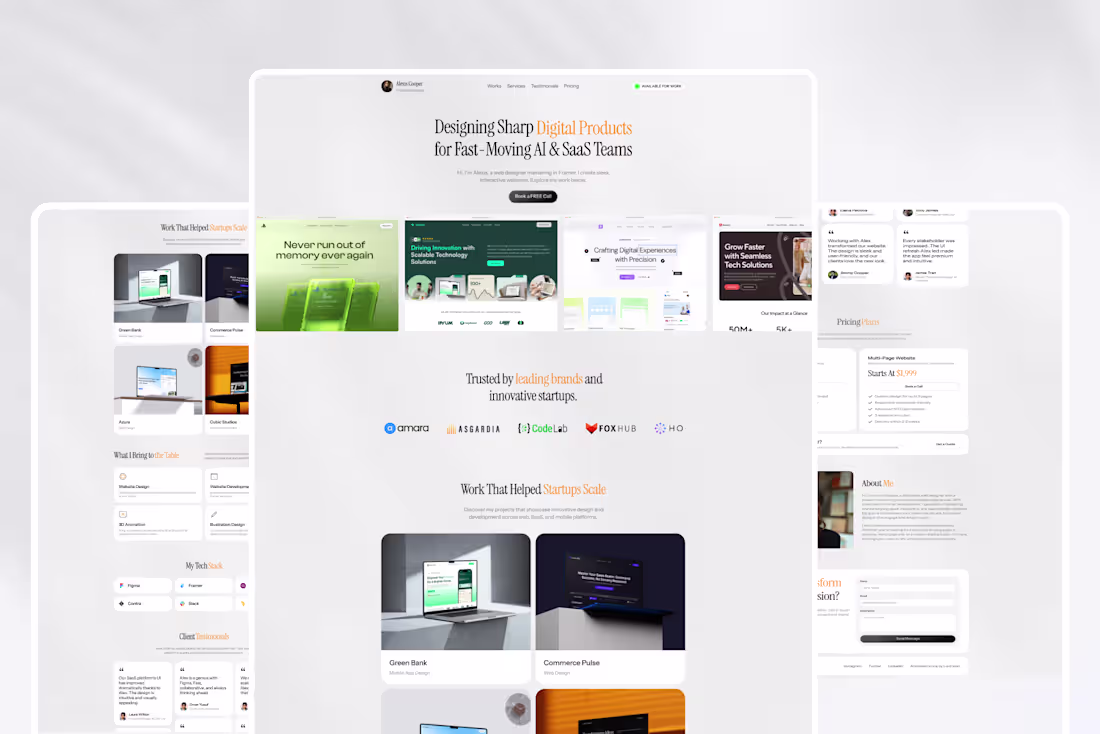Cover image for Alexis - Framer website template