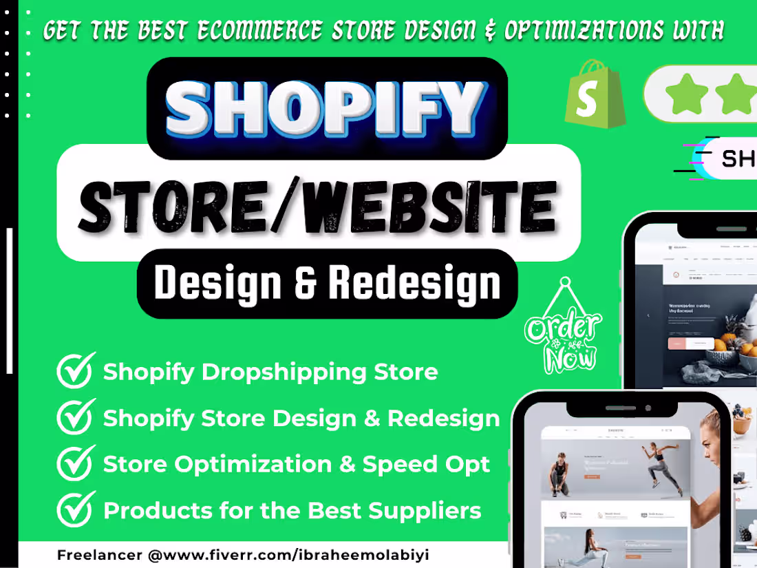 Cover image for I will Design shopify store, website, or dropshipping store