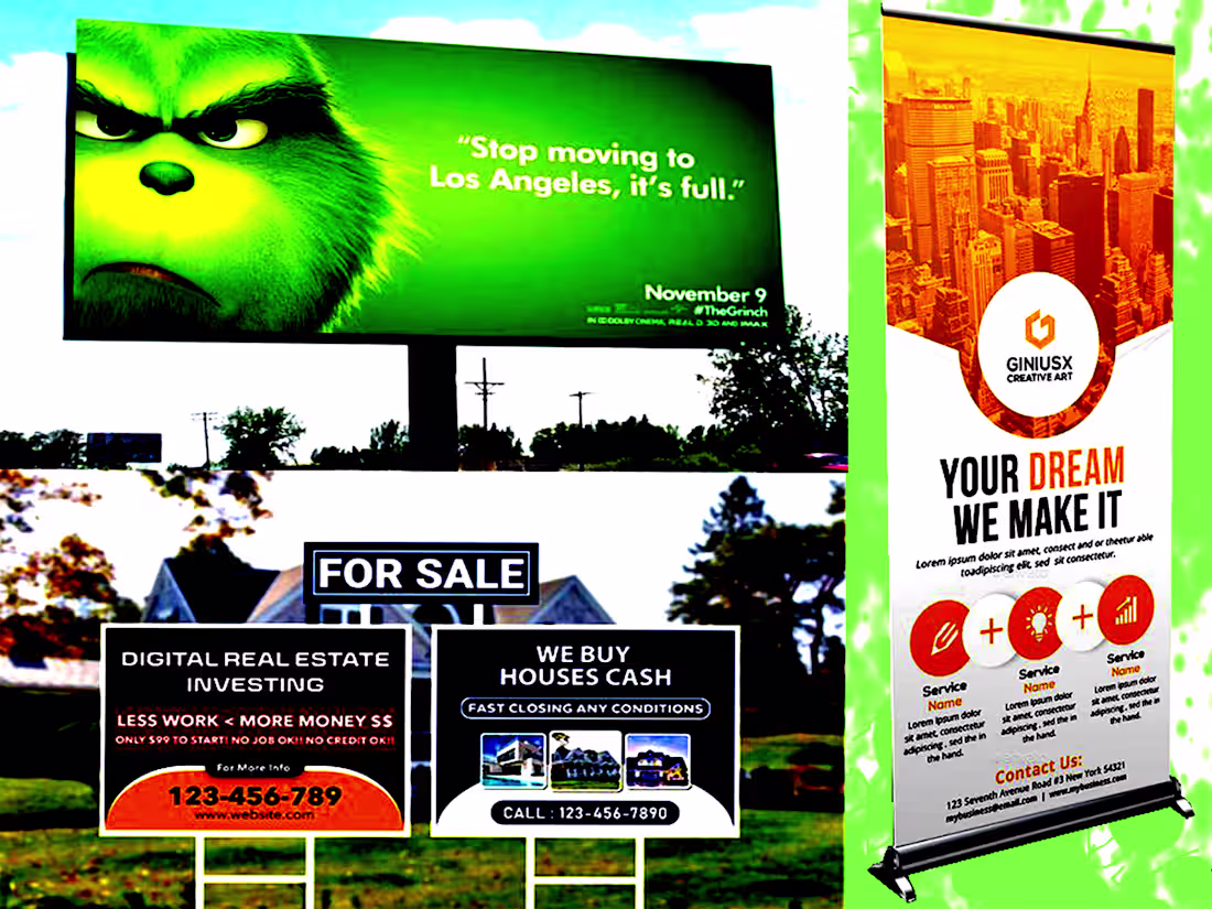 Cover image for I CAN DESIGN OUTSTANDING ROLL UP BANNER AND BILLIBOARD.