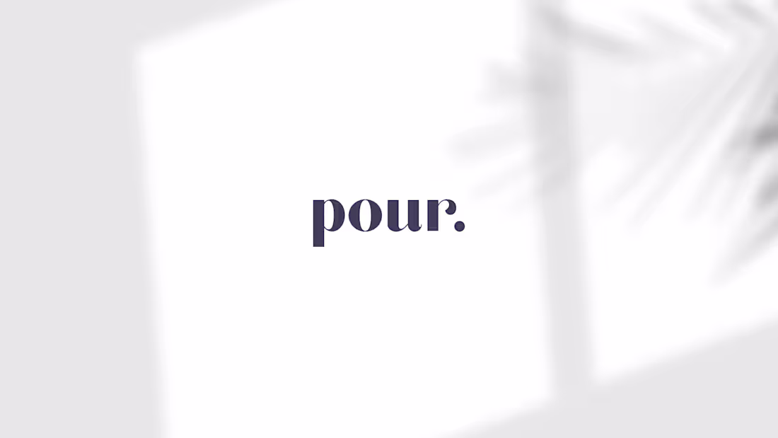 Cover image for pour. | Logo & Branding Design
