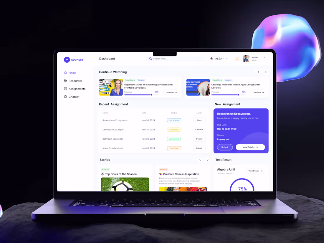 Cover image for Edunest LMS System