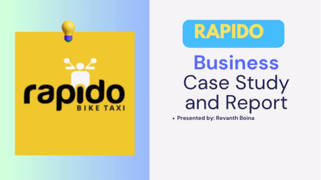 Cover image for RAPIDO Business Case Study and Report