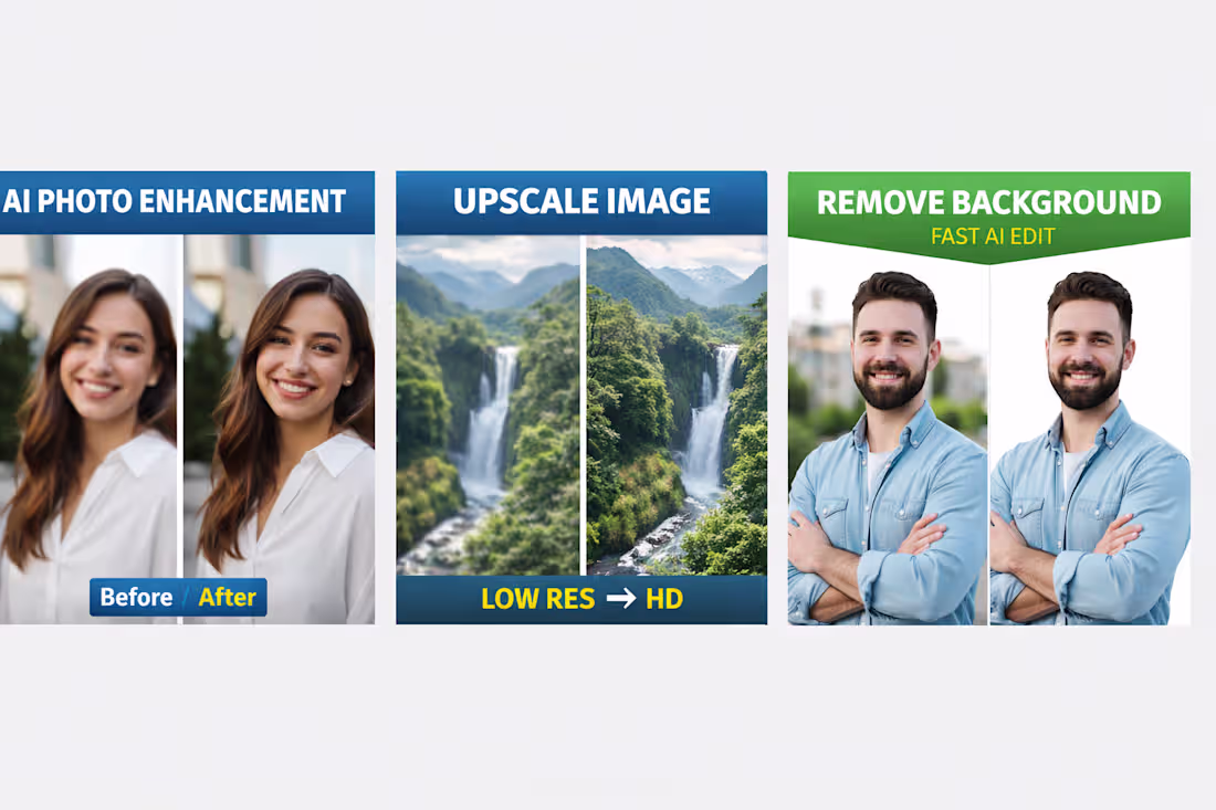 Cover image for AI photo enhancement and image