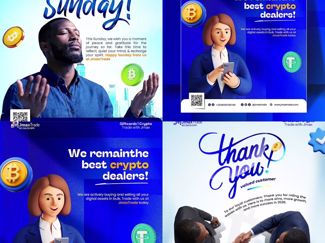 Cover image for JmaxTrade Crypto Campaign Designs Role: Visual Designer A co...