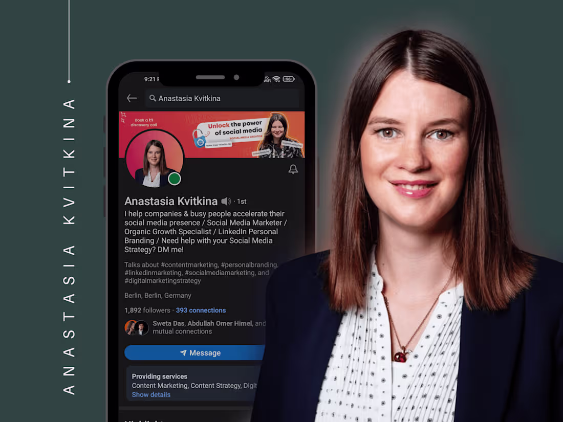 Cover image for Anastasia Kvitkina • Content Creation