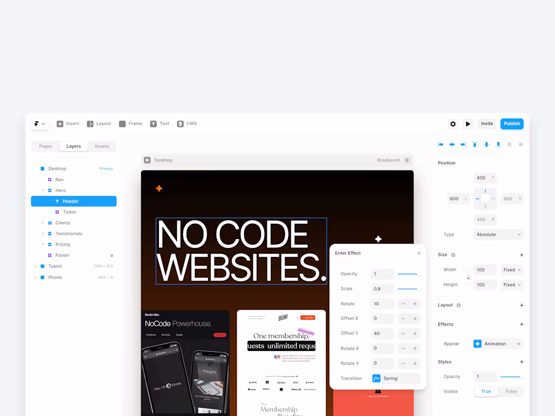 Cover image for High-Converting No-Code Framer Website 