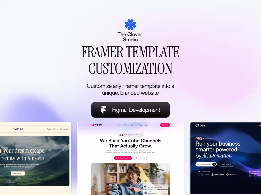 Cover image for Framer Template Customization