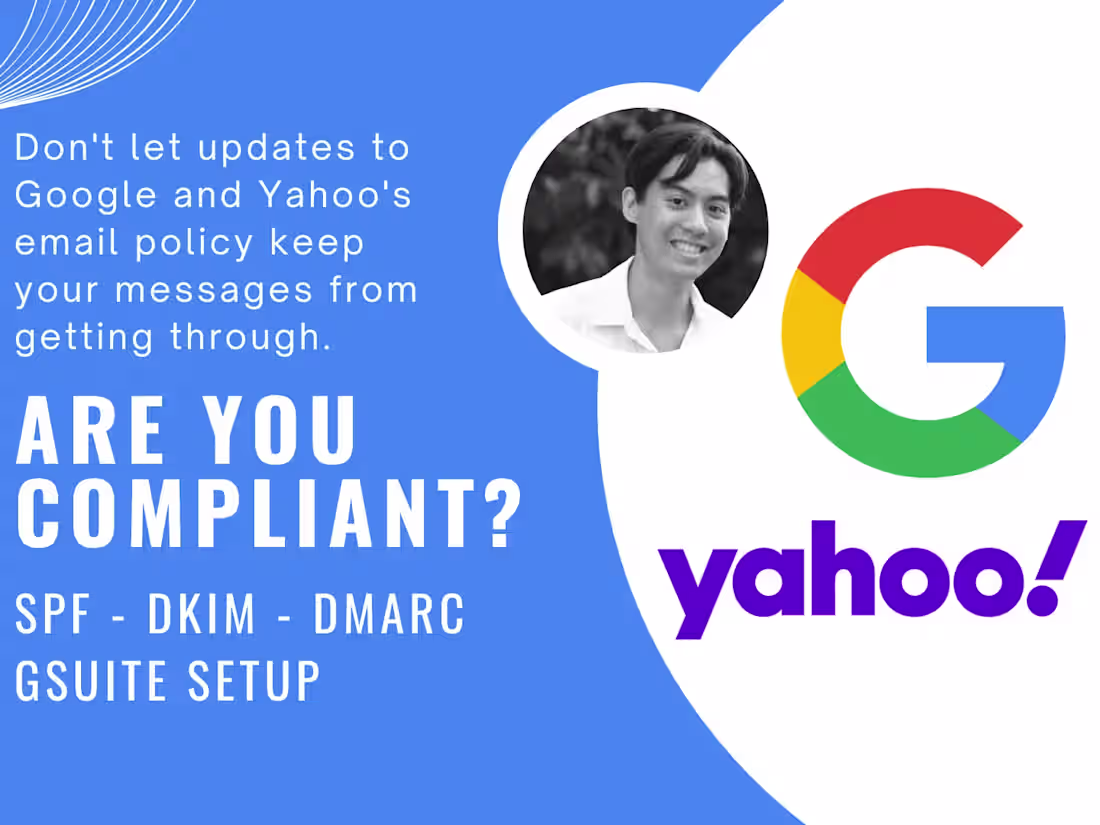 Cover image for I will configure your domain with MX, SPF, DKIM and DMARC