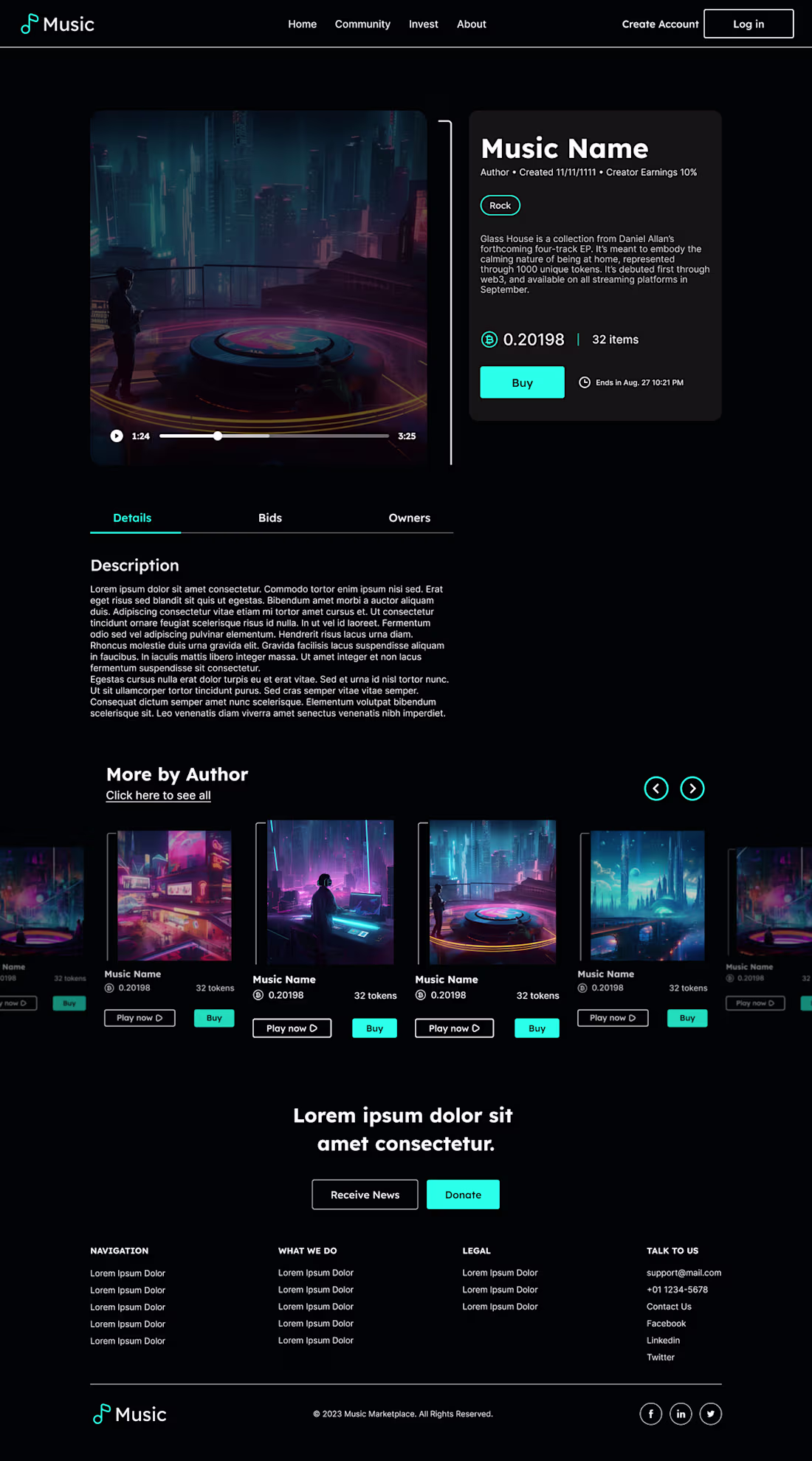 Cover image for Music Marketplace - Demo Project - UI Design :: Behance