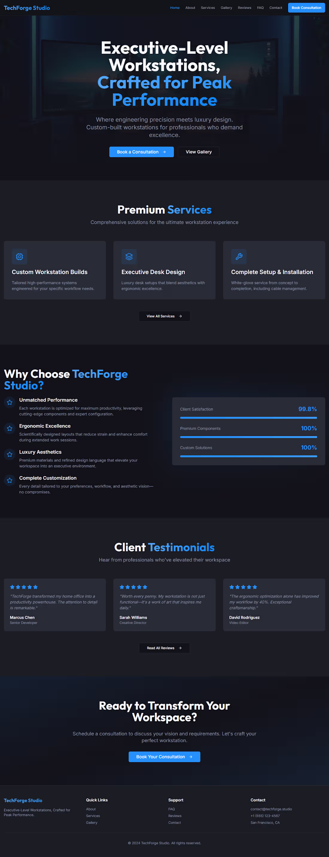 Cover image for I tried designing a website that feels like a luxury worksta...