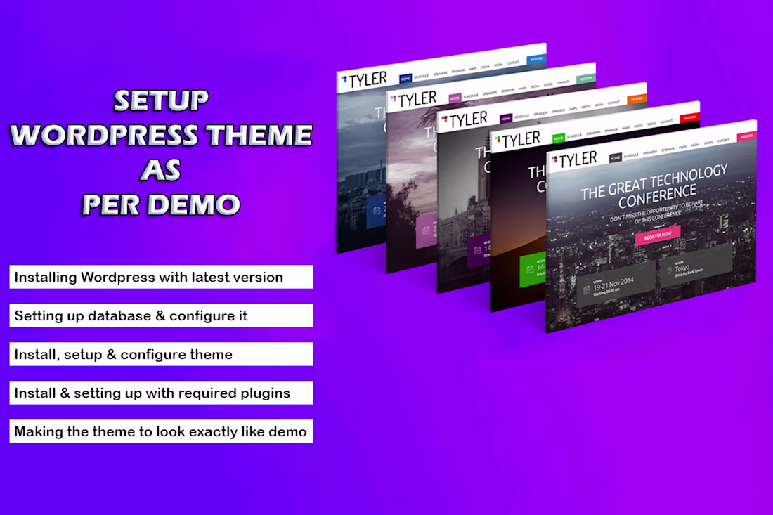 Cover image for  Install and setup Wordpress theme as per demo