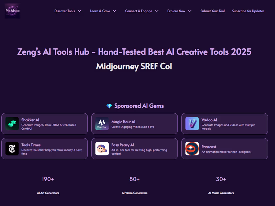 Cover image for A directory listing all the AI creative tools I’ve tested.