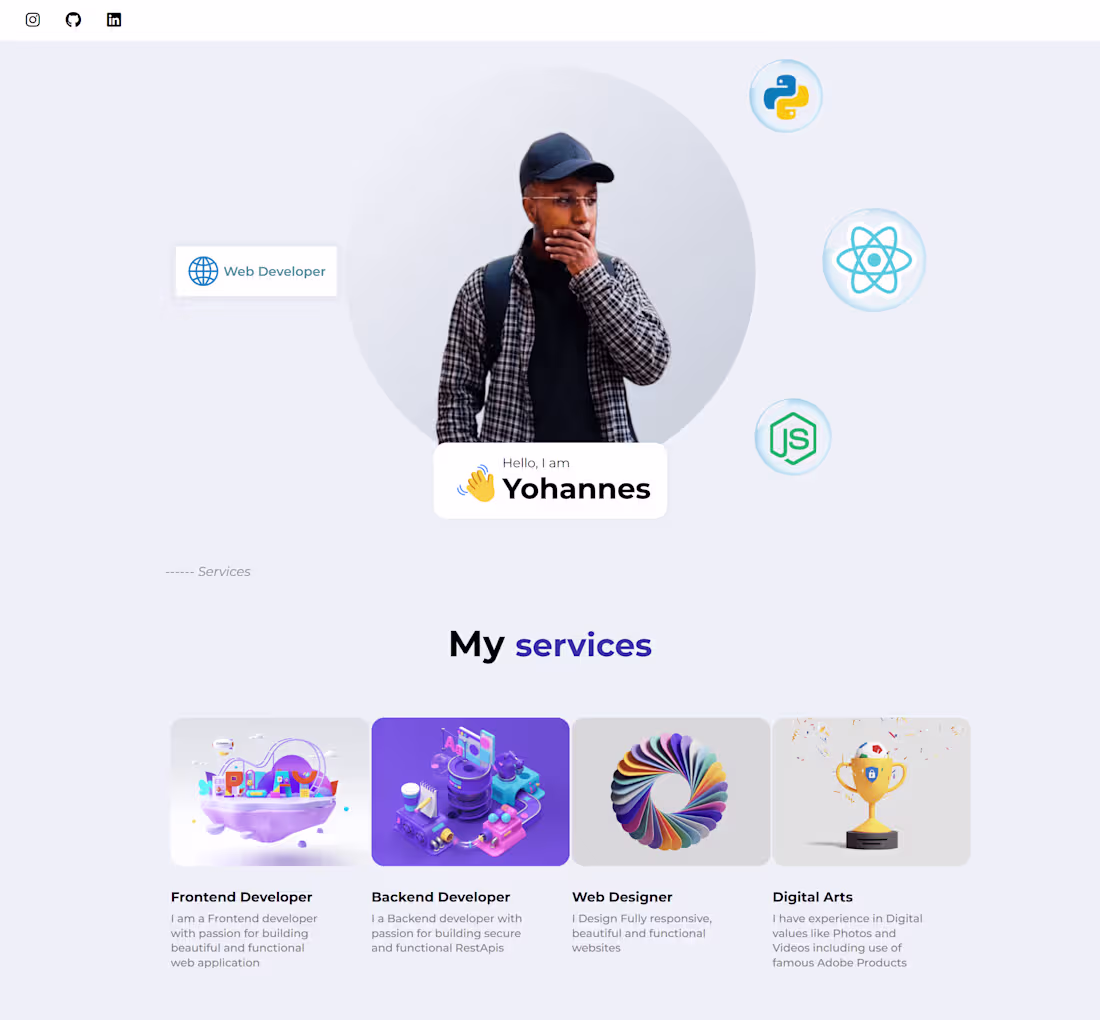 Cover image for Portfolio website