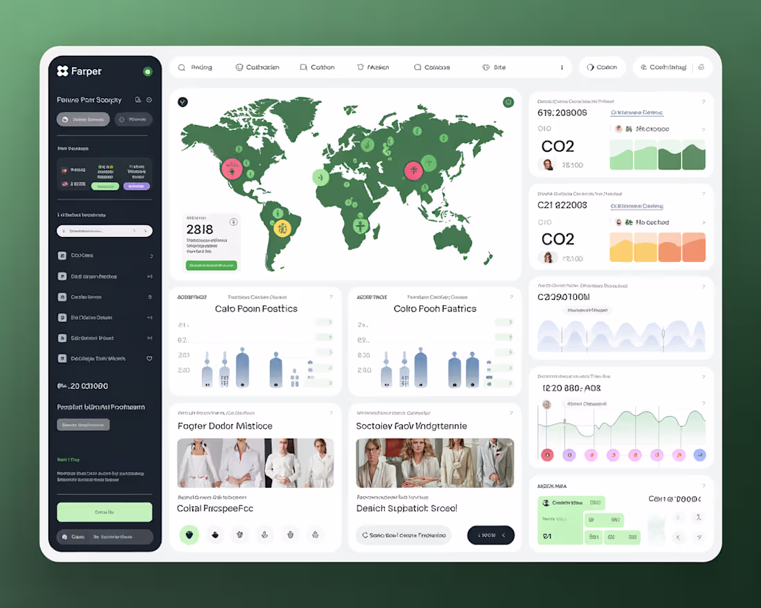 Cover image for Sustainable Supply Chain Dashboard Complex B2B desktop platf...
