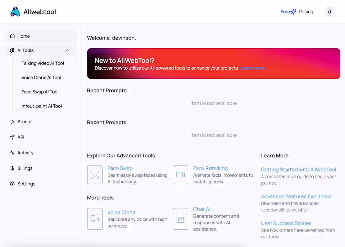 Cover image for Allwebtool: web-based AI tools for everyone