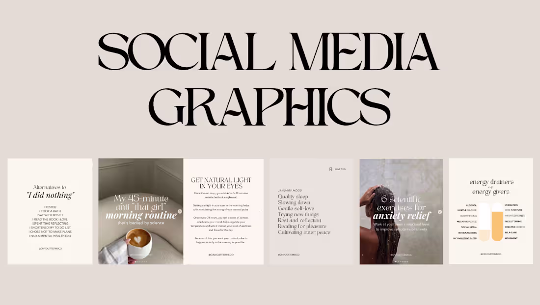 Cover image for Social Media Graphics for Wellness