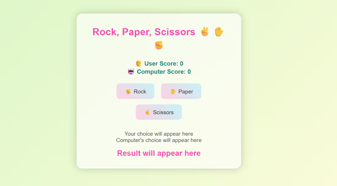 Cover image for Developed an Interactive Rock-Paper-Scissors Game