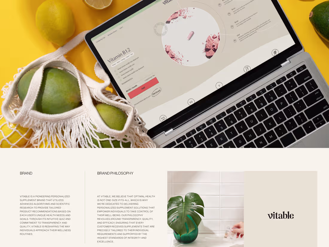 Cover image for Vitable Supplement Brand. 