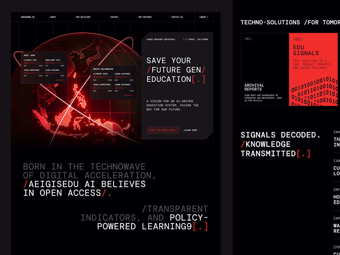 Cover image for Aegisedu.ai - AI Education System Analyzer Website