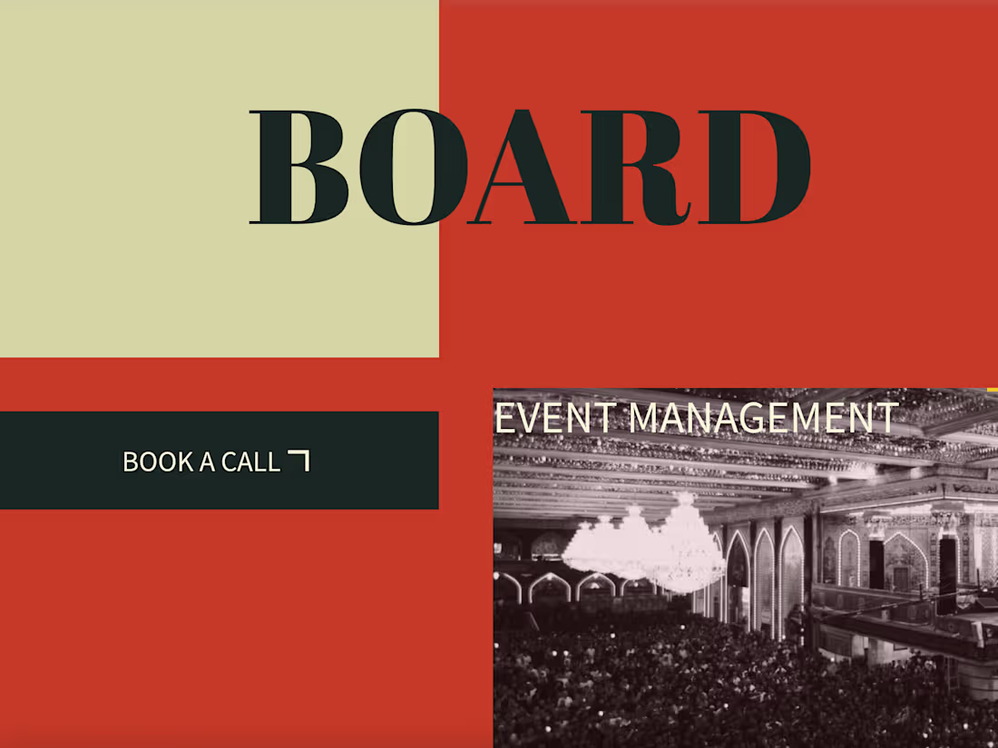 Cover image for Website For a Event Management Company