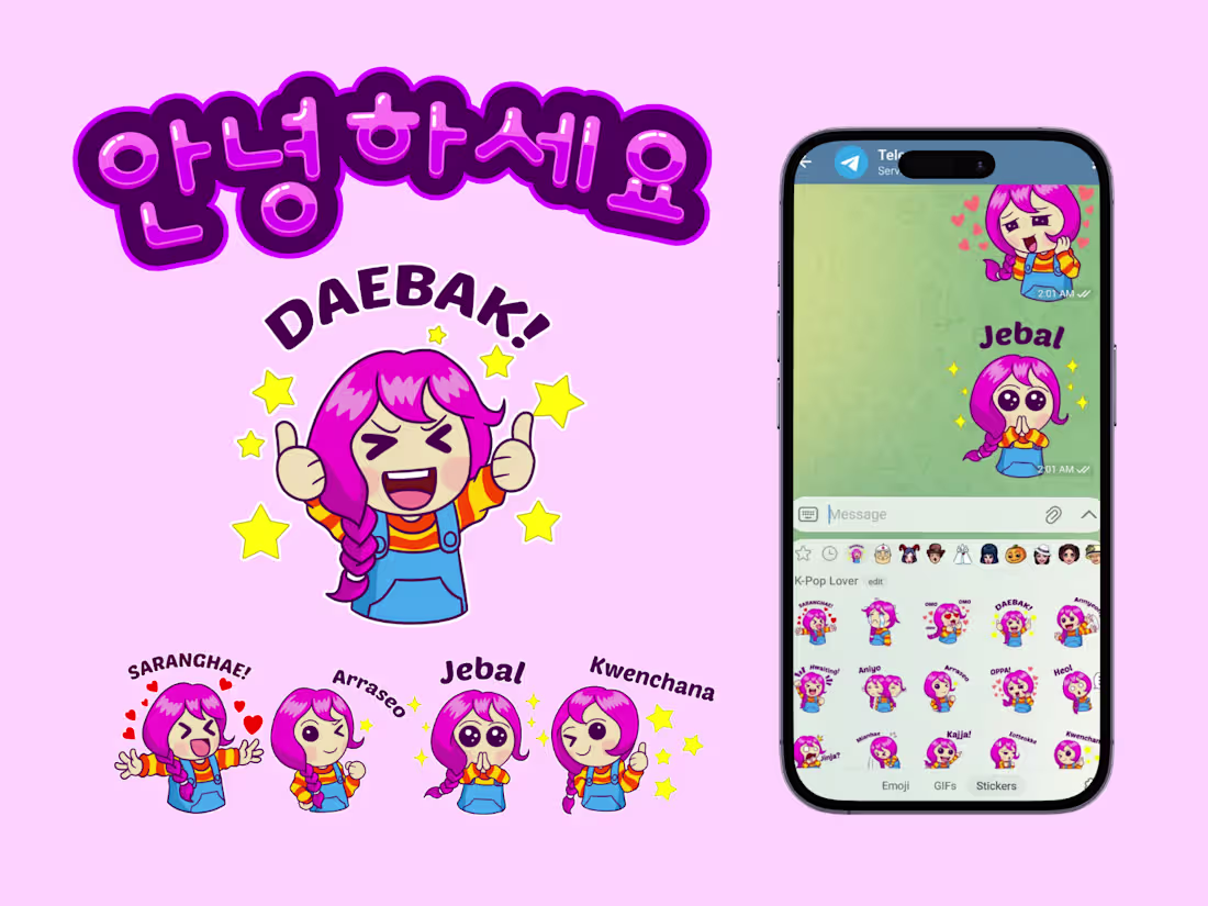 Cover image for K-Pop Sticker Design Project