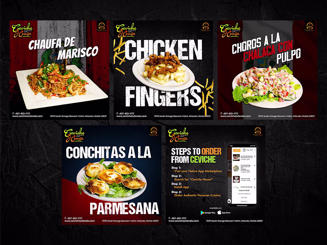 Cover image for Restaurant Social Media Posts :: Behance