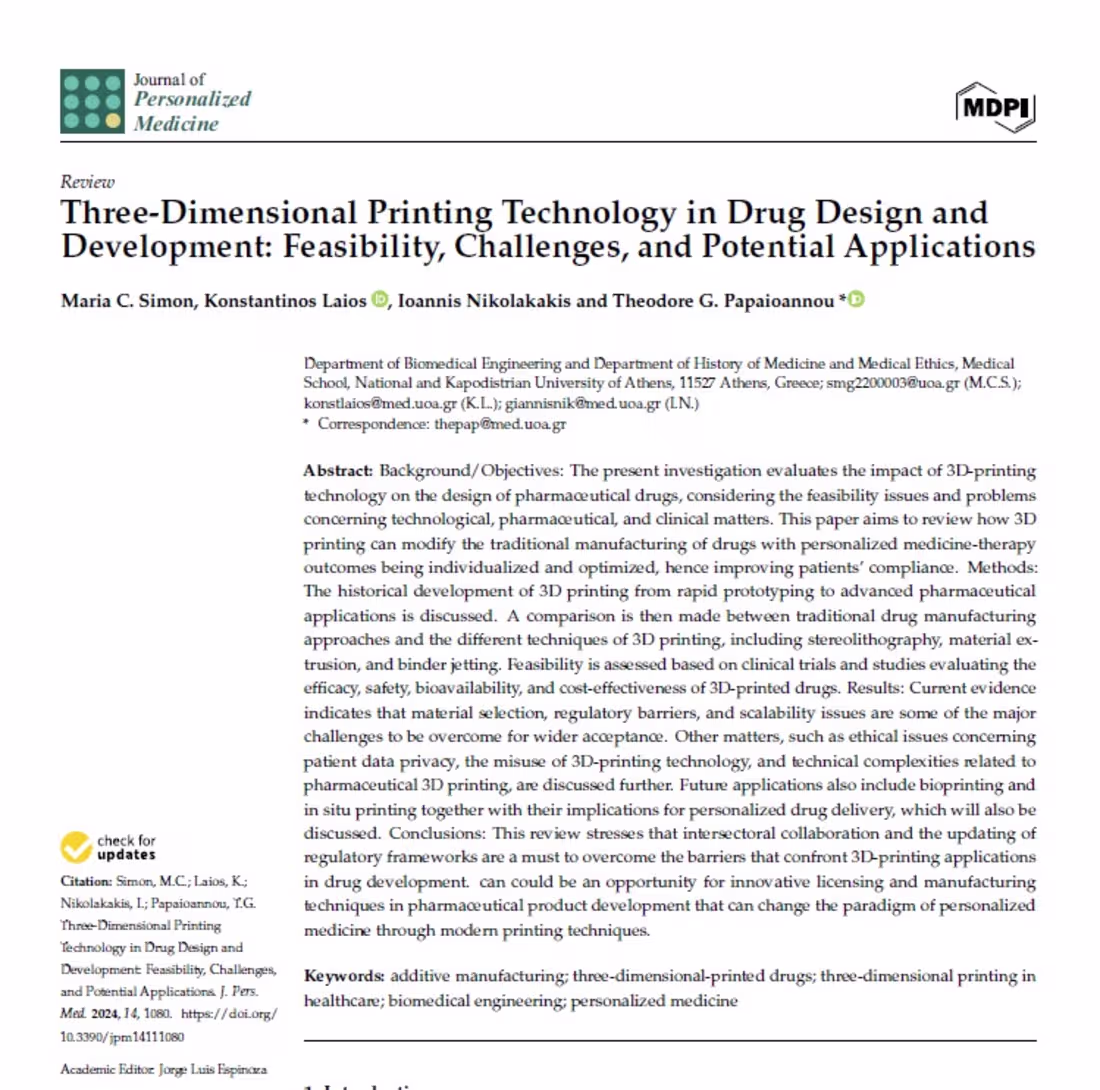 Cover image for 3D Printing in Pharmaceutical Drug Design: A Review
