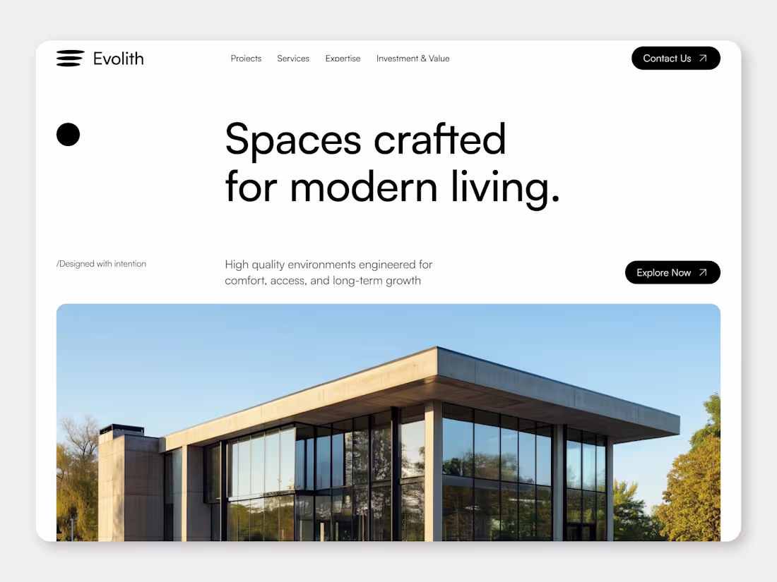 Cover image for Evolith - Developer Real Estate Landing Page