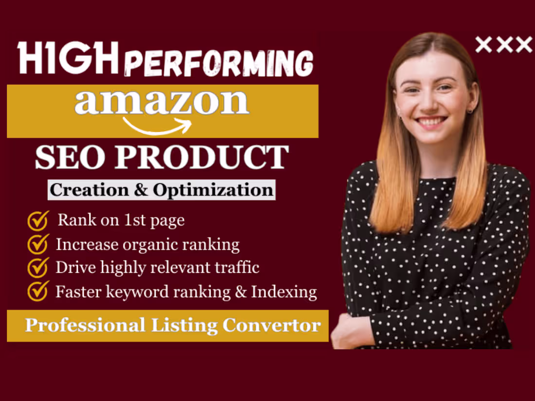 Cover image for I will do amazon listing creation ebc content, SEO optimization.