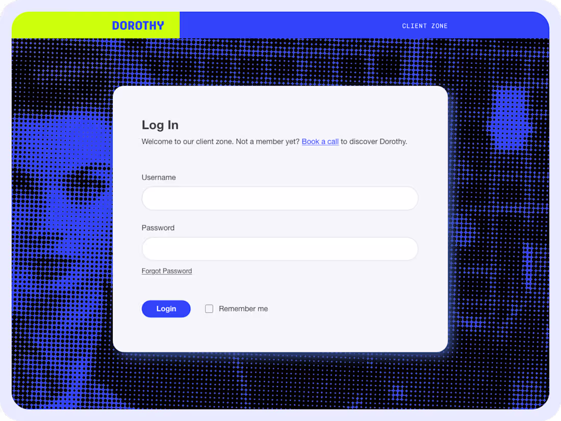 Cover image for Designing the Dorothy Client Zone for 48-Hour Delivery