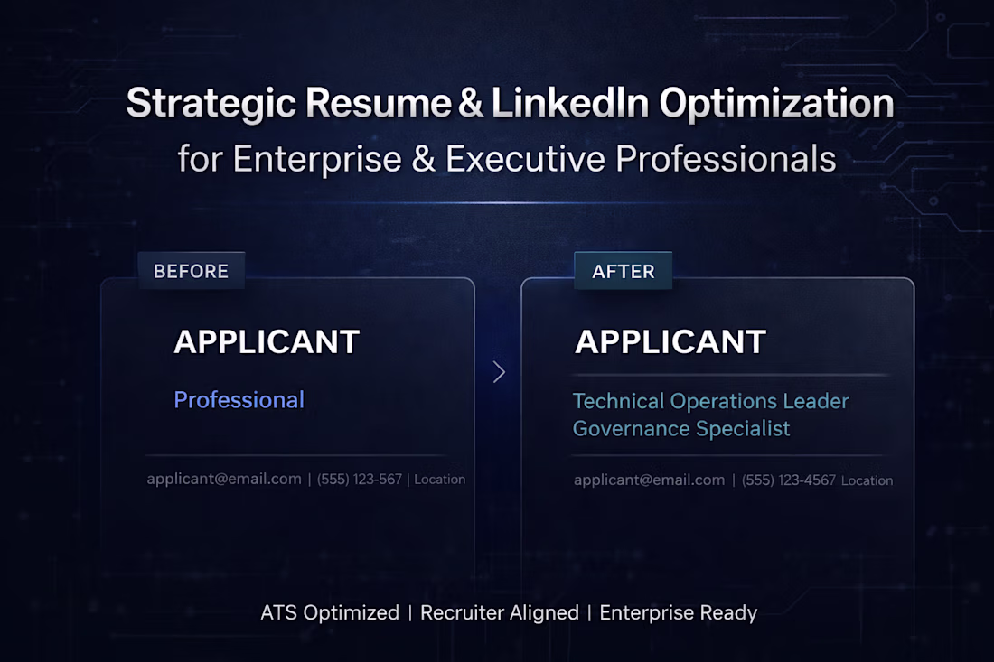 Cover image for Strategic Resume Writing & LinkedIn Optimization