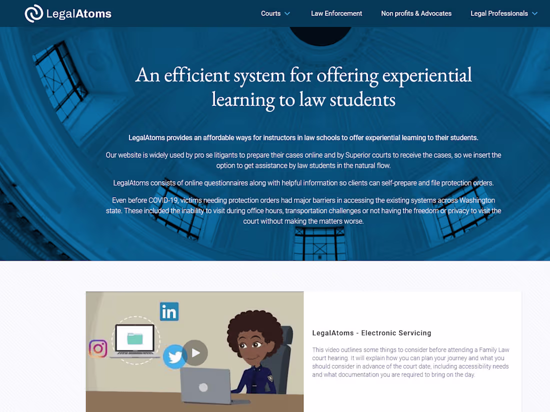 Cover image for LegalAtoms - E-filing your legal case documents